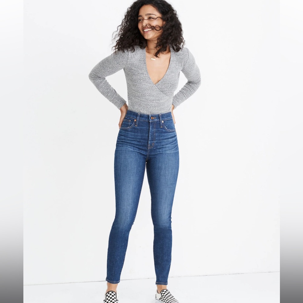 Madewell Curvy High Rise Skinny Jeans- Medium Blue Wash Size 28